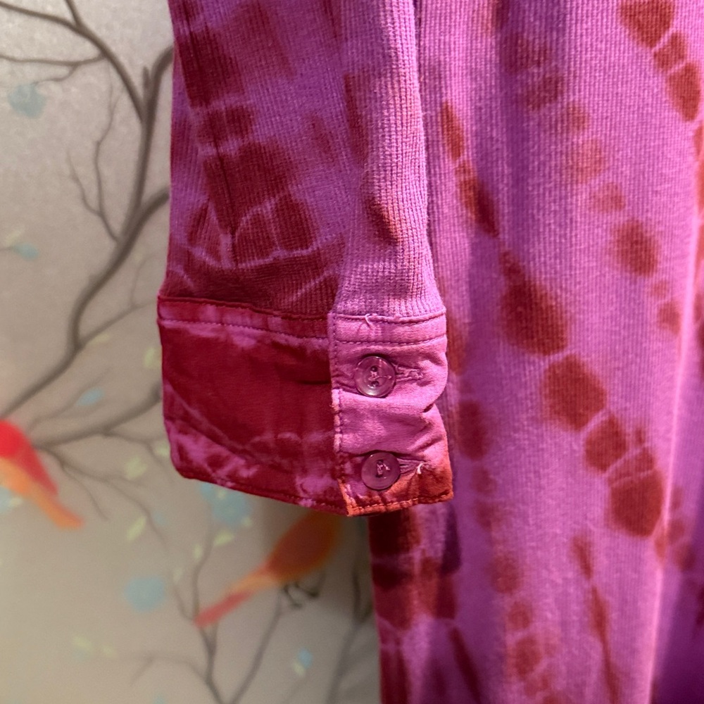 Purple Tie-Dye Midi Dress - Picture 3 of 4